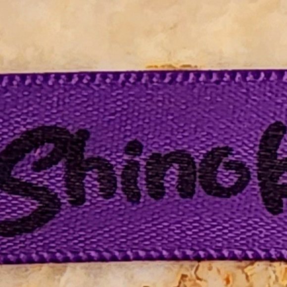 Printed Ribbons - Purple - Shinobu - 20 metres - Picture 5 of 5